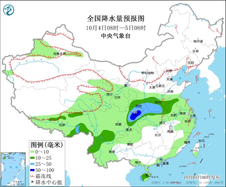 国庆第4天四川陕西等仍有较强降水 强冷空气侵袭南方降温可超18℃ 