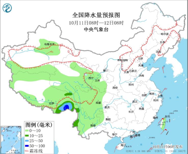 冷空气影响南海等大风显著 青海西藏四川高原等有雨雪