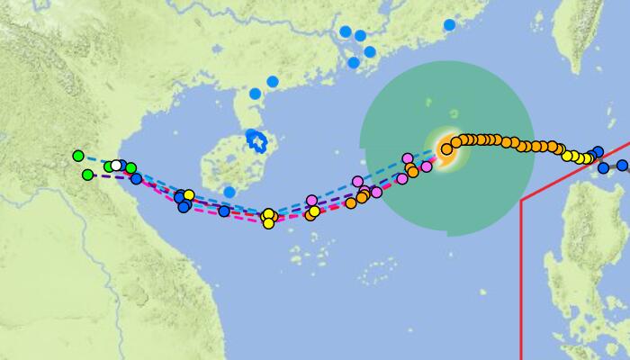 20号台风实时发布线路图（持续更新）：逐渐逼近海南或在此登陆