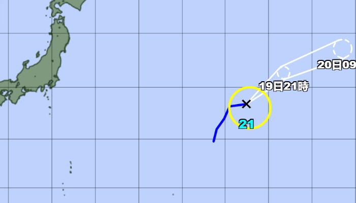 21号台风海棠路径图实时发布线路图：是否趋向我国移动